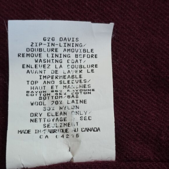 VTG London Fog Long Trench Coat 40R Men Navy Detach Lining Retro Grunge NO BELT - Picture 13 of 16